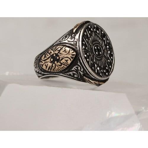 Pen İşçilikli Zircon Silver Ring