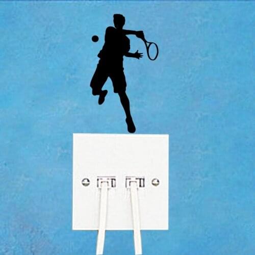 Sports Tennis Game Fashion Vinyl Light Switch Sticker Bedroom Wall Decal 6SS0048