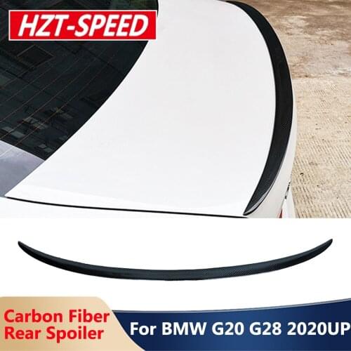 M3 Style Modified Real Carbon Fiber Rear Spoiler Back Trunk Wing For BMW 3 Series G20 G28 Modify 2020 Up