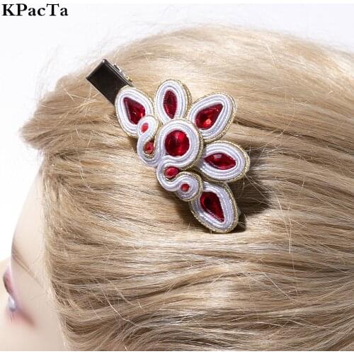 KPacTa 2021 New New Retro Wedding Hair Soutache Handmade Geometric Ethnic hairpin Bath Clip for Women Hair Accessories