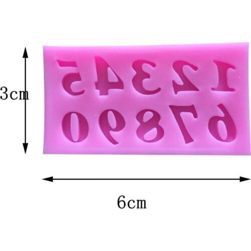 0-9 Numbers Shape Lollipop Silicone Mold 3D Hand Made Pop Sucker Sticks Chocolate Lollipop Mold With Sticks Party Decoration