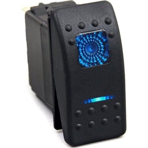 12v 20 Amp Waterproof Blue LED On/Off Boat Marine Rocker Switch with Light