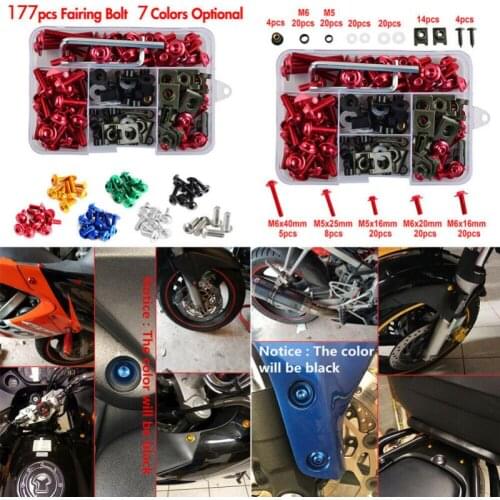 177PCS Fairing Bolt Kit Bodywork Screws Nut for Honda CBR600RR CBR900RR CBR1000RR CBR1100XX Car Accessoires