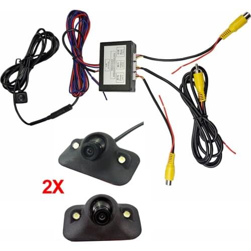 2 Cameras Video Control Image Switch For Front Rear Left Right View Converter Box two Channel Car Driving System