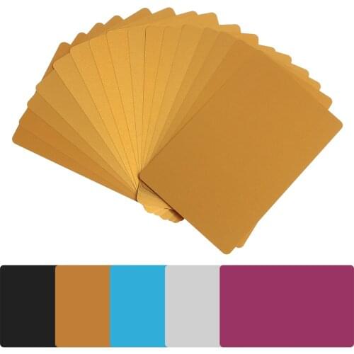 50PCS metal business card blank material aluminum laser marking special logo printing portable DIY art crafts business card