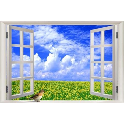 5D DIY full square round drill Diamond painting Scenery Dream landscape Flower outside window 3d mosaic Wedding Room decoration