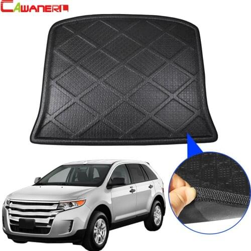 Cawanerl Car Tail Trunk Mat Floor Tray Boot Liner Cargo Carpet Luggage Mud Kick Protector Pad Styling For Ford Edge 2009-2012