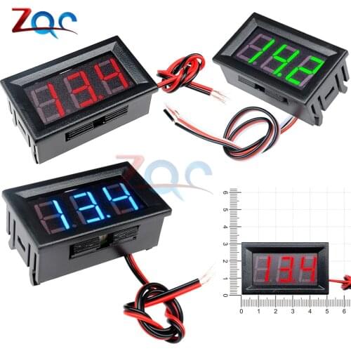 0.56'' Mini Digital Voltmeter DC 4.5 -30V/ AC 70 -500V Volt Voltage Panel Tester Meter 12V 24V 220V for Motorcycle Car Household
