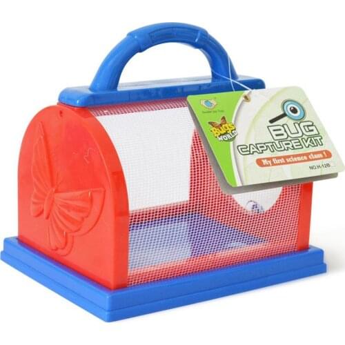 Kids Insect Bug Cage with Tweezers Magnifier Backyard Exploration Critter Toy