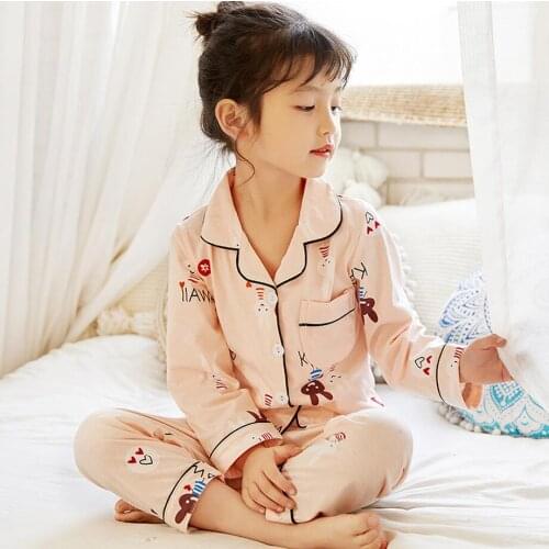 Kids Boys Sleepwear baby girl autumn cotton sets Children Christmas Pajamas for Boy Pyjamas Kids Nightwear 2-12Y teenage clothes