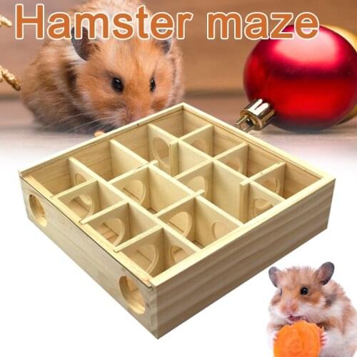 Pet Hamster Wooden Mazes Tunnel Gerbil Rat Mouse Mice Small Animal Play Toys SDF-SHIP