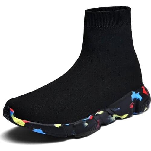 Breathable Ankle Boot Women Socks Shoes Female Sneakers Casual Elasticity Wedge Platform Shoes zapatillas Mujer Soft Sole 35-47