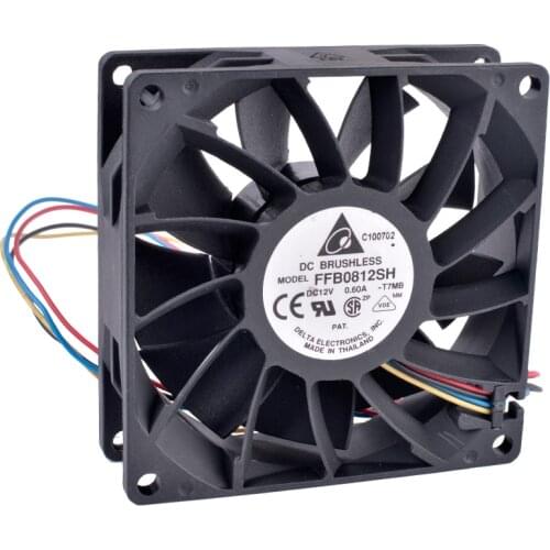 FFB0812SH 8cm 8025 80mm fan 12V 0.60A 4-wire pwm high volume booster cooling fan