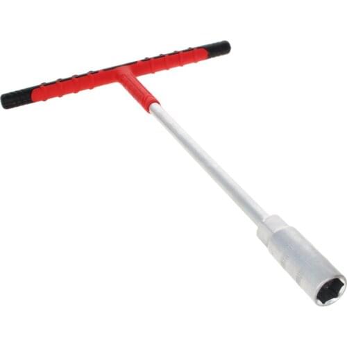 1pc/2pcs T-Handle Socket Wrench Plastic Handle 8/9/11/12/13/14/15/16/17/18/19mm CR-V Sandblasting Chrome Plating Socket Spanner