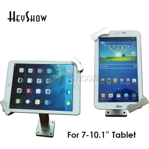 Flexible IPad Security Stand Mount Metal Tablet PC Display Holder 360 Degrees Rotate Lock Enclosure With Keys For 7-10.1" Tablet