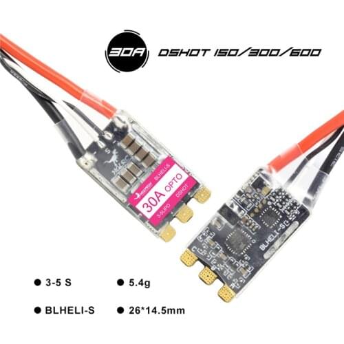 HGLRC 30A 30AMP 2-5S BLHeli_S 16.5 BB2 Dshot600 Ready Brushless ESC for FPV Racing Drone Quadcopter Spare Parts DIY Accessories