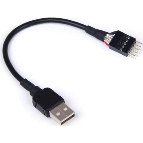 9pin Male to External USB A Male PC Mainboard Internal Data Extension Cable Computer Internal Accessories Hardware Parts