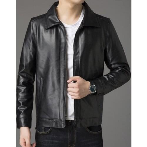 New Top Men Clothing Men Genuine Cowhide Leather Jacket Short Casual Jacket Top Autumn Coat Mens Ropa De Hombre -40
