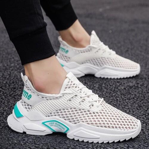 New Summer Mesh Sports Mens Mesh Shoes Light Mesh Breathable Shoes Summer Hollow Sole Mesh Casual Shoes for Men and Women 2021
