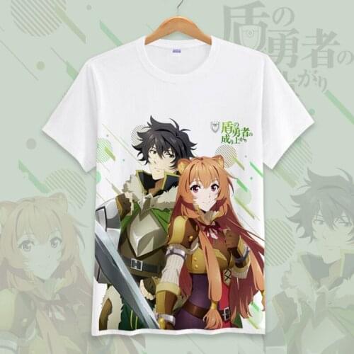 The Rising of the Shield Hero Summer T Shirt Japanese Anime Raphtalia Naofumi Iwatani T-shirt Students Top Tee Cosplay Costume