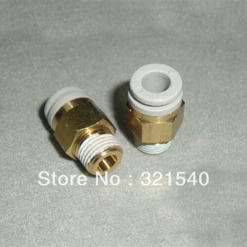 Lot5 For KQ2H06-01S Pneumatic Tube Fittings 6mm-1/8"BSPT One Touch Push In Brass Male Tube Straight Union Connector