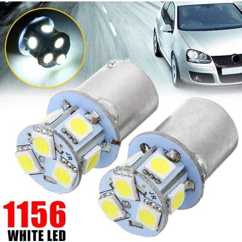 Mayitr 2pcs 12V Super White Car Tail Turn Signal Light BA15S R5W 1156 5050 8SMD LED Auto Stop Brake Parking Lamp Bulb