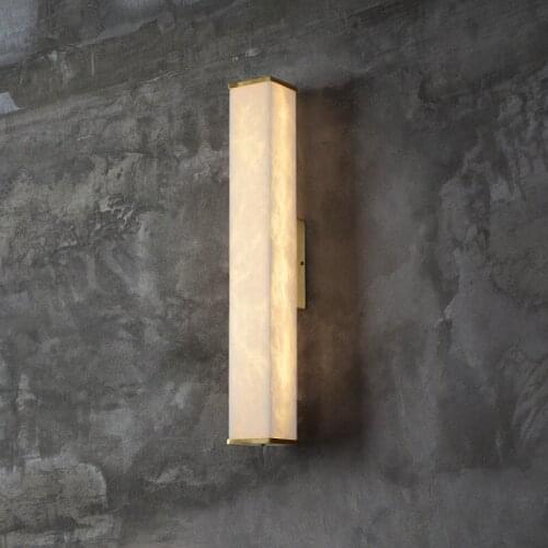 Marble copper wall lamp modern new Chinese style living room villa background wall decoration lamp aisle corridor lamp