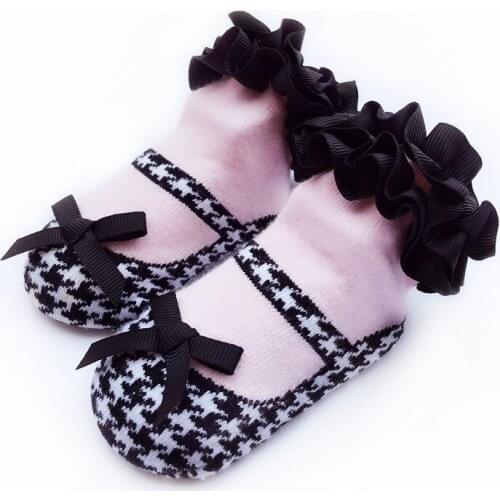 Winter Autumn New Baby Socks Cute Lace Flower Bows Newborn Baby Girl Socks Cotton Princess Girls Socks recien nacido calcetines