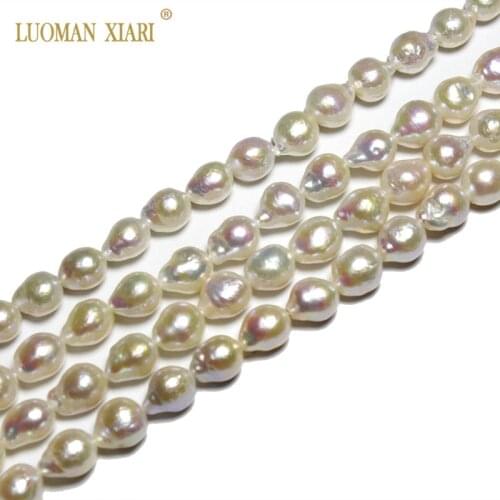 Wholesale AAA 100% Natural Water Drop shape Baroque Pearl For Jewelry Making DIY Necklace Earring Ring Bracelet 7-9mm