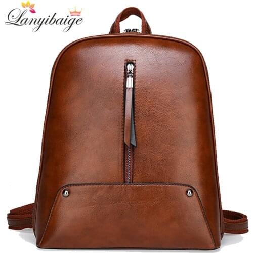 High Quality Leather Backpack Women Fashion School Bags for Grils Large Capacity Travel Backpack Shoulder Bags back pack mochila