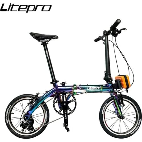 Litepro Folding Bicycle 14/16 Inch Aluminum Alloy Super Light Colorful Bike Outer Three-Speed Outer Five-Speed Gear