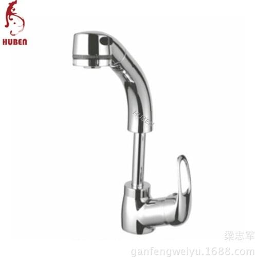 Tiger ran full copper kitchen faucet KITCHEN faucet hot and cold sink faucet pull rotating the whole faucet copper interfaces