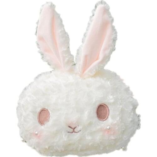 Lolita rabbit bag pearl chain messenger bag cute girl coin purse plush doll souvenir birthday gift childrens toys