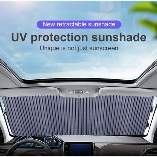 Heat Insulation Visor Car Sunshade Cover Windshield Cover Retractable Windshield Visor Front Window Sunscreen Insulation