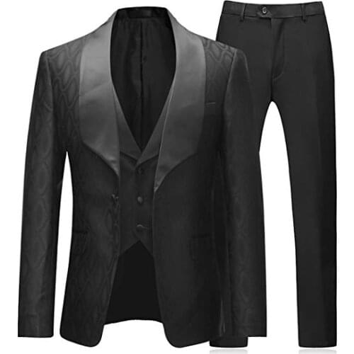 Terno Mens suit men Tuxedos Vintage Groomsmen Wedding Suit Prom Formal Tuxedo(Jackets+Vest+Trousers) costume homme mariage