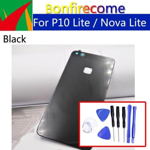 For Huawei P10 Lite Back Glass Battery Cover Rear Door Housing Cover Case For Nova Lite Chassis Shell replacement