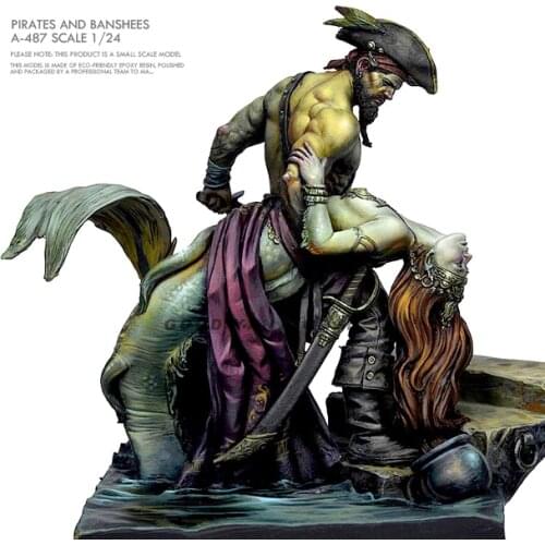 1/24 Resin model kits DIY figure colorless and self-assembled A-487