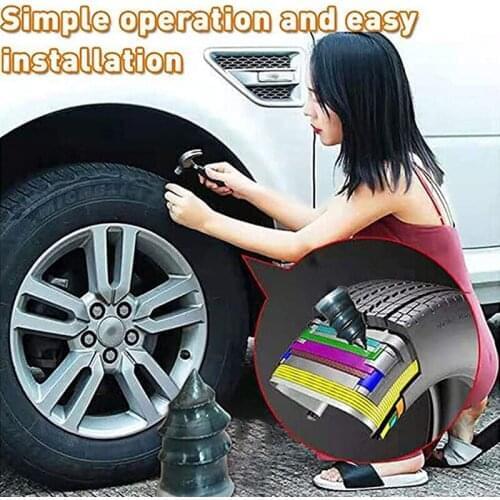1pc Tubeless Tyre Repair Rubber Nail Vacuum Tyre Repair Nail For Motorcycle Car Suitable For Auto Motorcycle 2 Sizes