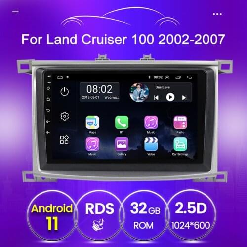NC20 2+32G Car multimedia player For Toyota Land Cruiser LC 100 2002 - 2007 Android 2 din GPS audio stereo no dvd free mic