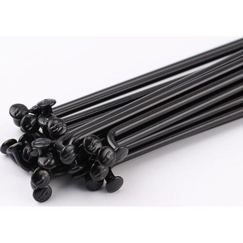 20pcs MTB Road Bike 45# Steel Spokes Bicycle 14G Black Spokes with Nipples 250-280mm Cycling Accessories