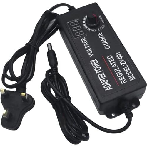 3-24V Adjustable Power Adapter With Display Screen Of Voltage 3A Power Supply 5.5mmx2.1mm Laptops Universal Charger