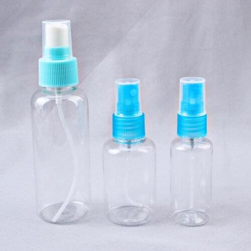 3Pcs 30/50/100ml Refillable Bottles Travel Transparent Plastic Perfume Bottle Atomizer Empty Spray Bottle Toxic Free And Safe