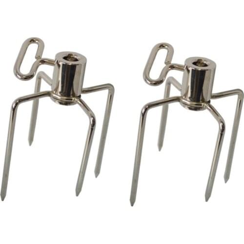 4pcs Rotisserie Meat Forks Stainless Steel 4-Prong Rotisserie Forks Roast Spit Barbecue Tool Used For Fork Chicken Fish Beaf