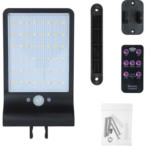 48 LED Solar Light Outdoor Solar Lamp with PIR Motion Sensor Solar LED Light Waterproof Sunlight Powered for Garden Decoration