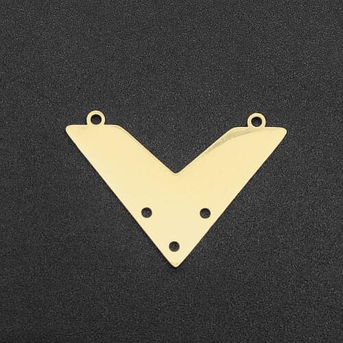 5pcs/lot 100% Stainless Steel V Geometric DIY Earring Charm Connector Wholesale Top Quality Findings Accpet OEM Order Never Fade