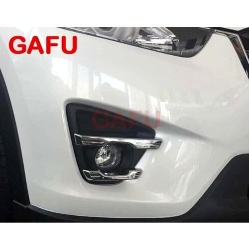 For Mazda CX-5 CX5 2015 2016 Front Fog Light Cover trim Front Bumper Protector Frame ABS Exterior Car Accessories