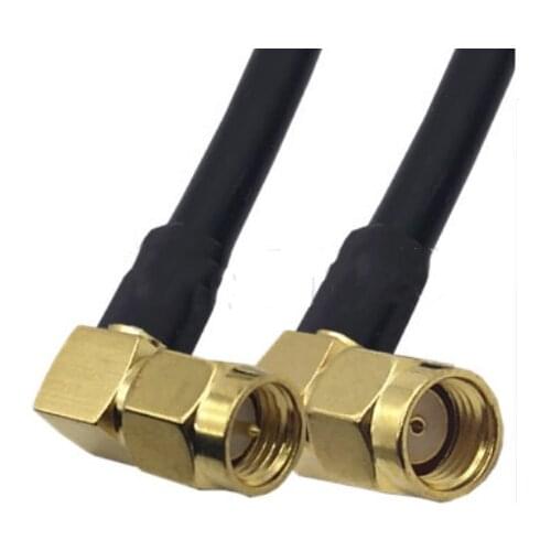 RG58 Cable SMA Male Right Angle to RP-SMA male Right Angle Coaxial Connector WiFi Antenna Extension Pigtail jumper cable