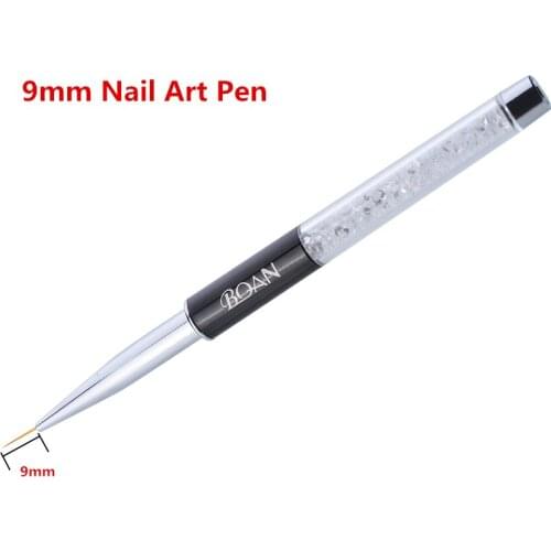 1 pcs 7/9/11mm Crystal Acrylic kolinsky Nail Art Brushes UV Gel Painting Line Brush Nylon Hair Pen Manicure Nail Liner Tools