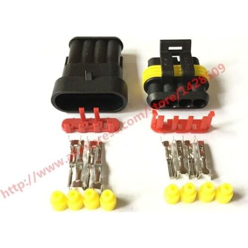 5 Sets Kit 4 Pin Female And Male Auto Waterproof Electrical Wire Connector Plug For Car 282106-1 282088-1