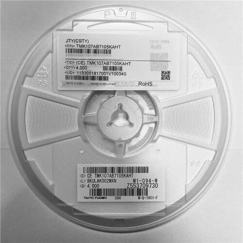 TMK107AB7105KAHT 0603 1uF(105) ±10% 25V X7R SMD capacitor JDK063BJ105MP-FD 0201 General MLCC ±20% 0201 6.3V 1uF